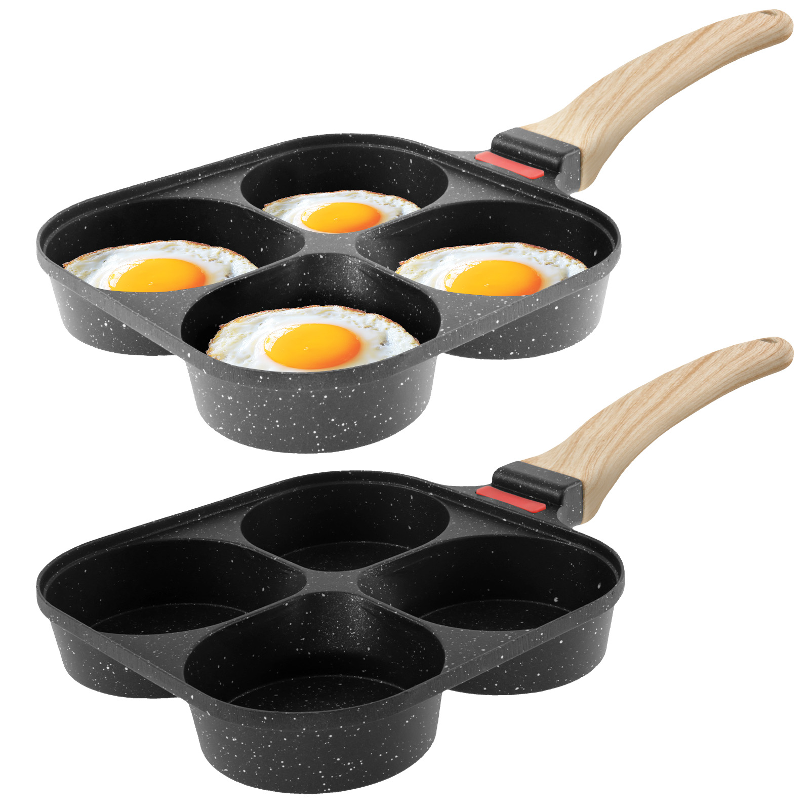 Mini Pancake Griddle - 계란 프라이팬 논스틱 팬케이크 팬 4구