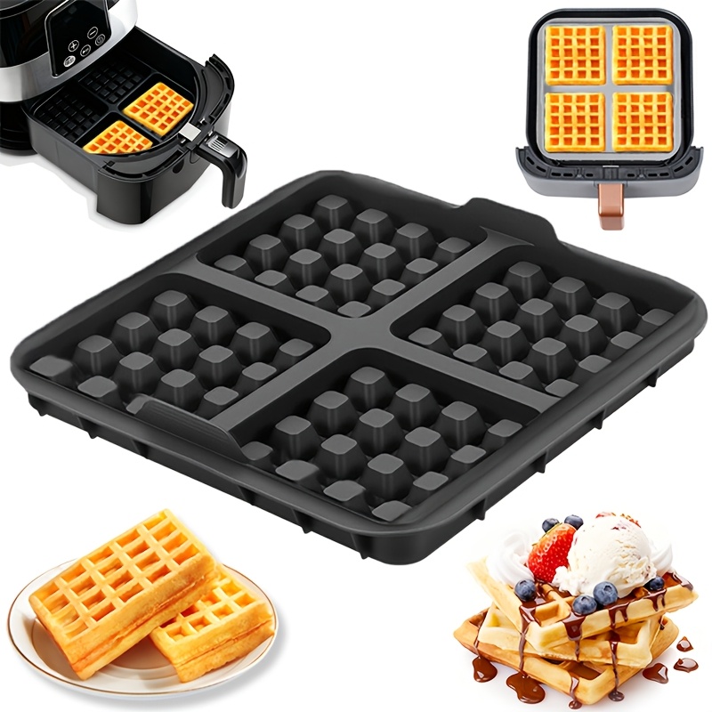 Mini Pancake Griddle - 사각 와플 몰드, 에어프라이어용 논스틱 베이킹