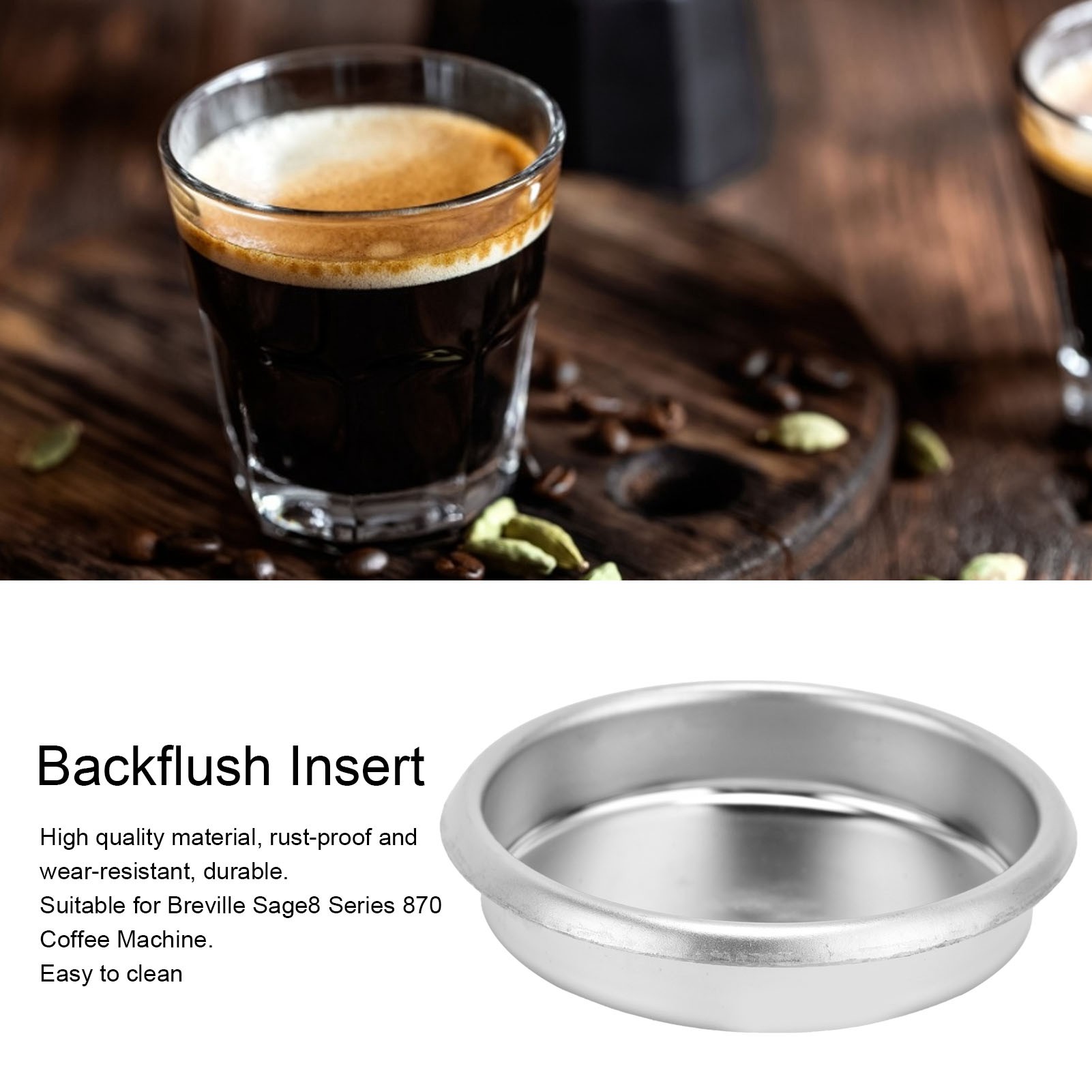 Breville Espresso Bes870 - 54mm 커피 머신 스테인레스 스틸 백플러시