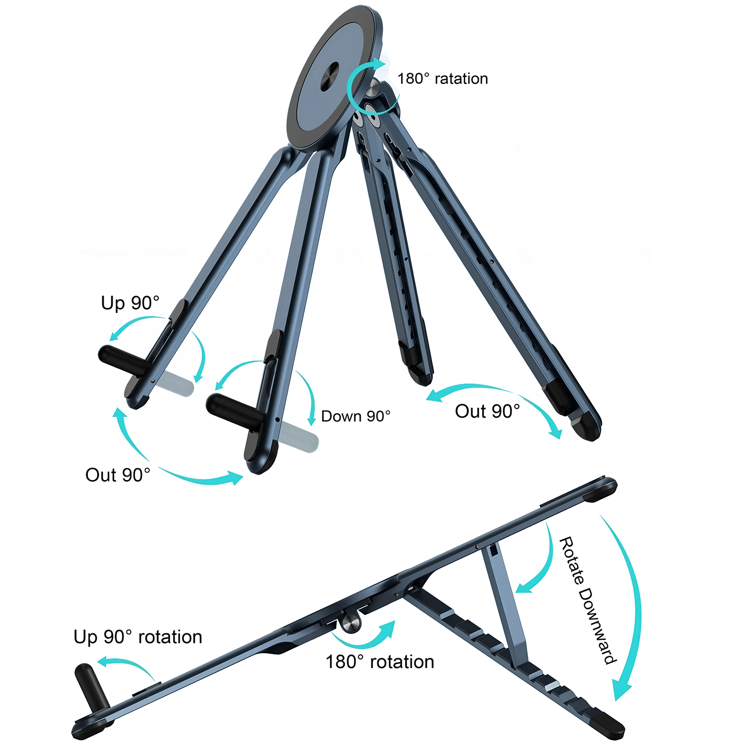 접이식 자기 노트북 스탠드 ABS 플라스틱 휴대용 조절 - Taco Stand Holder 리뷰 및 가격